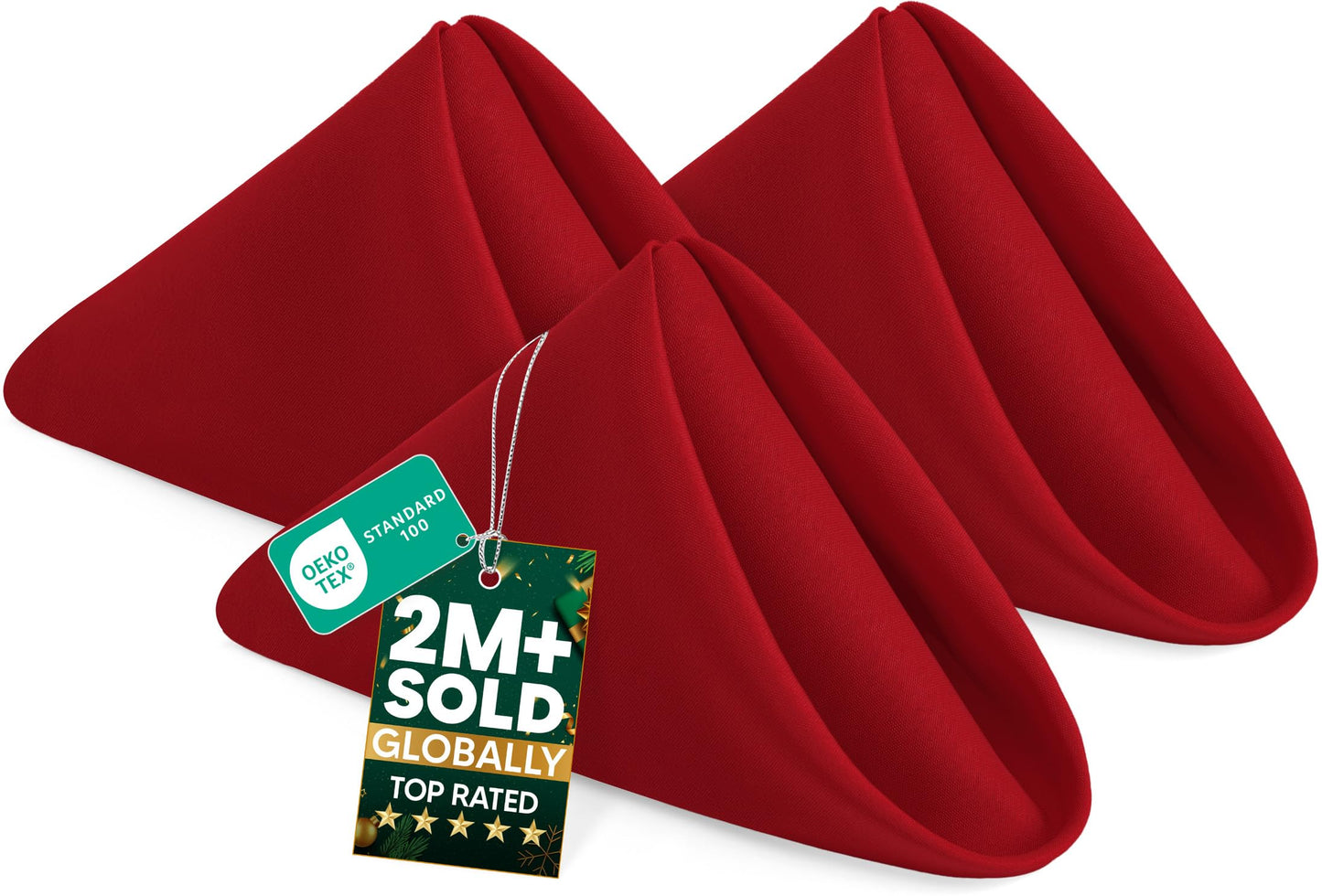 Utopia Home Red Cloth Napkins (12 Pack, 20x20 Inches), Ideal Dinner Napkins for Party, Wedding and Lunch/Dinner