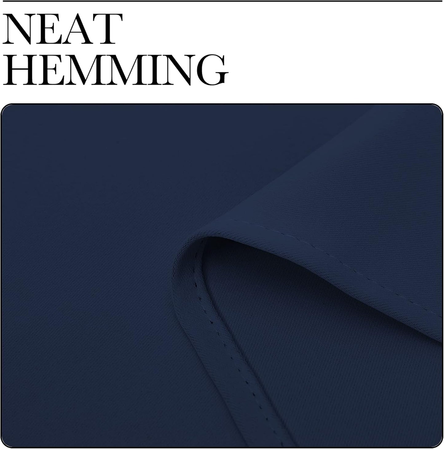 NICETOWN Navy Blackout Curtains - Thermal Insulated Room Darkening Drapes, 108" Long, Set of 2