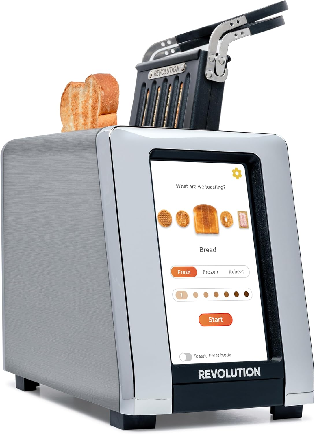 Revolution R180 Connect Touchscreen Smart Toaster - 6 Bread Types, 7 Browning Levels & Toastie Press (Stainless Steel, 2-Slice)