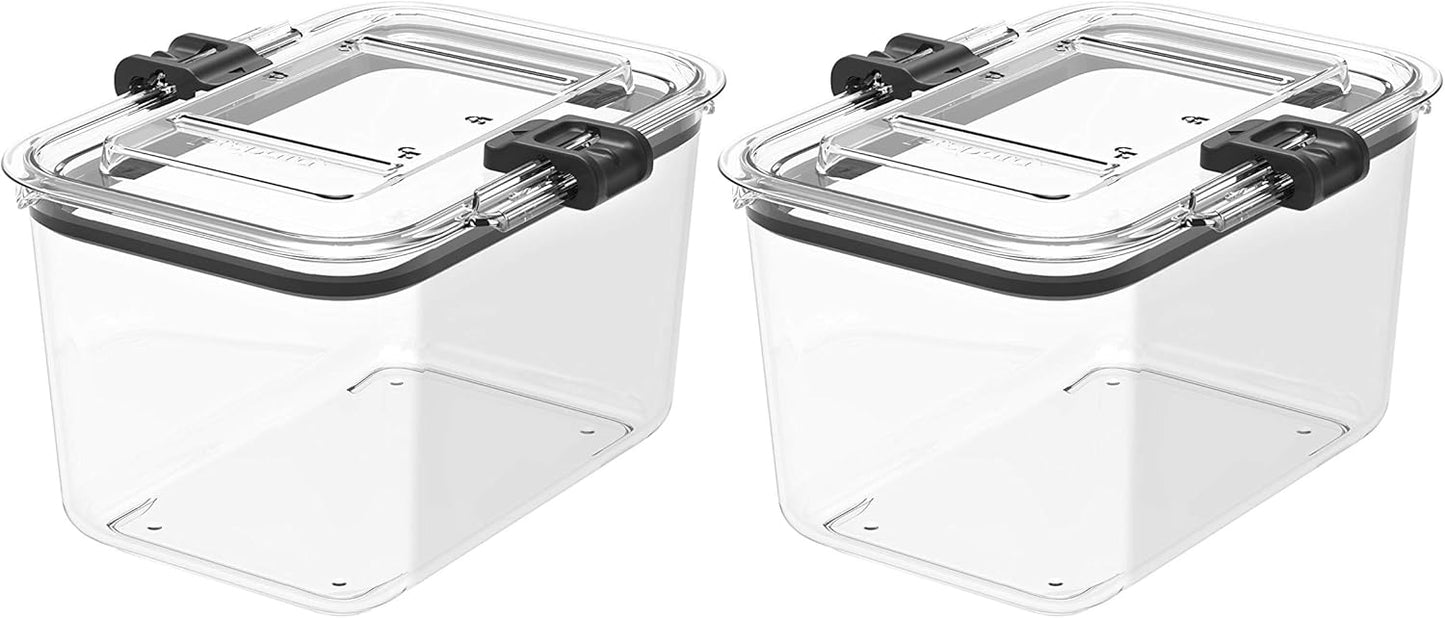 Prepara Latchlok Food Storage Containers - 7.8 Cup Tritan Set of 2 | Clear Design