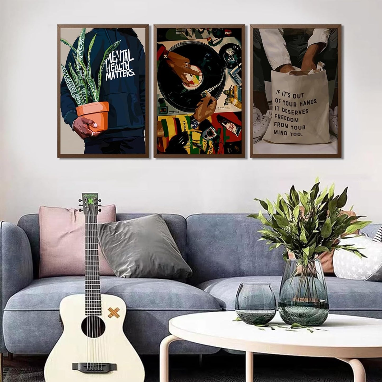 Regine Switzerland Black Men Wall Art - Set of 3 African American DJ Poster Prints | 12x16in Decor
