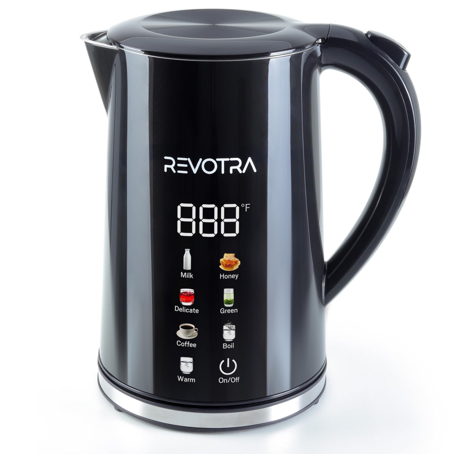 1.7L Electric Kettle, Stainless Steel Interior, 1500 Watt, Fast Boiling Water Boiler, LED Display, Temperature Control, Keep Warm, Auto Shut-Off, Boil-Dry Protection, Double Wall