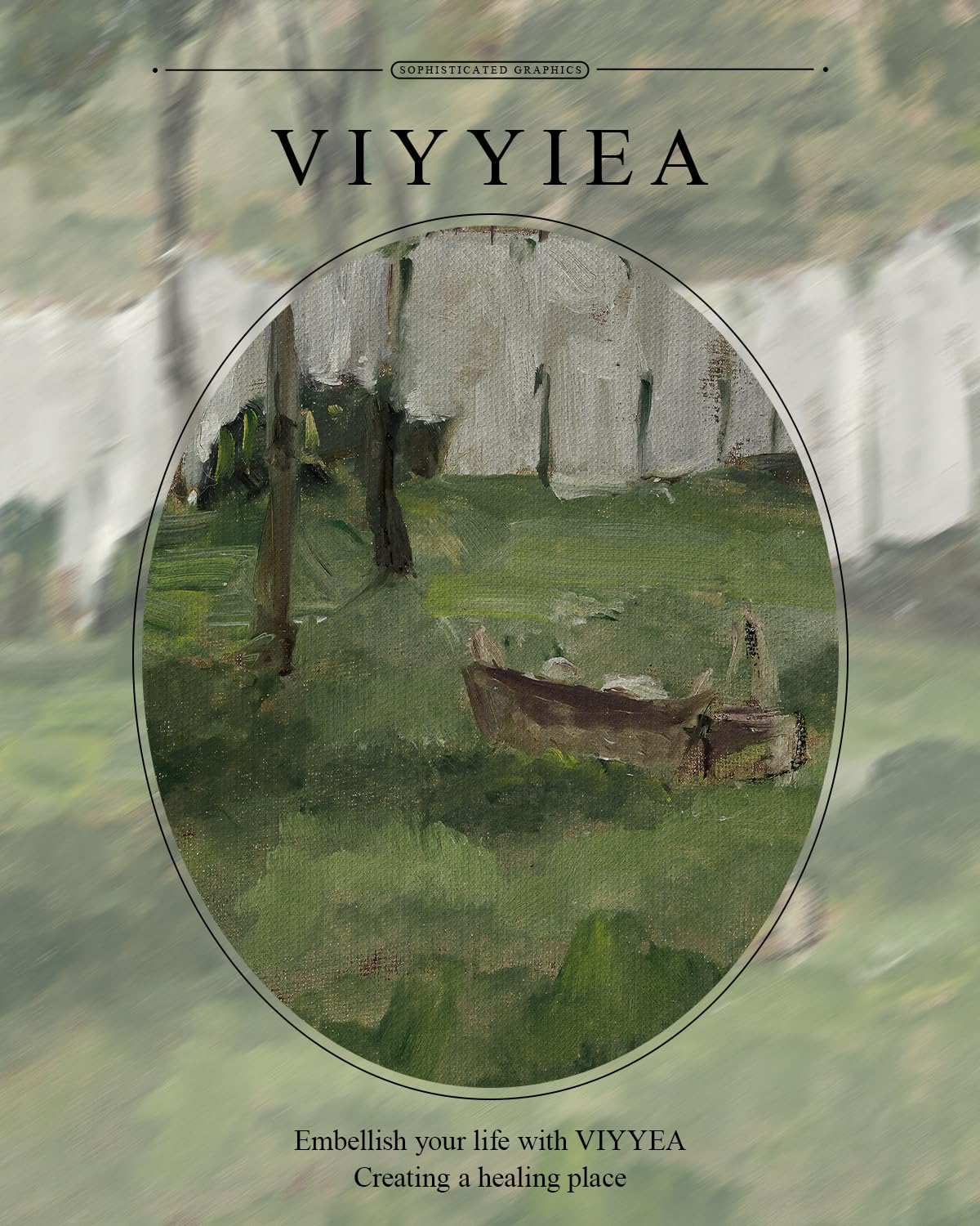 VIYYIEA Gold Framed Canvas Wall Art - Vintage Laundry Room Print | Antique Oil Painting, 13x16in