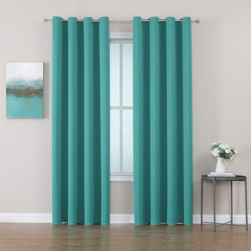 ChrisDowa Blackout Curtains - Thermal Insulated Room Darkening Panels, Teal, 52 x 90 Inches - 2 Set