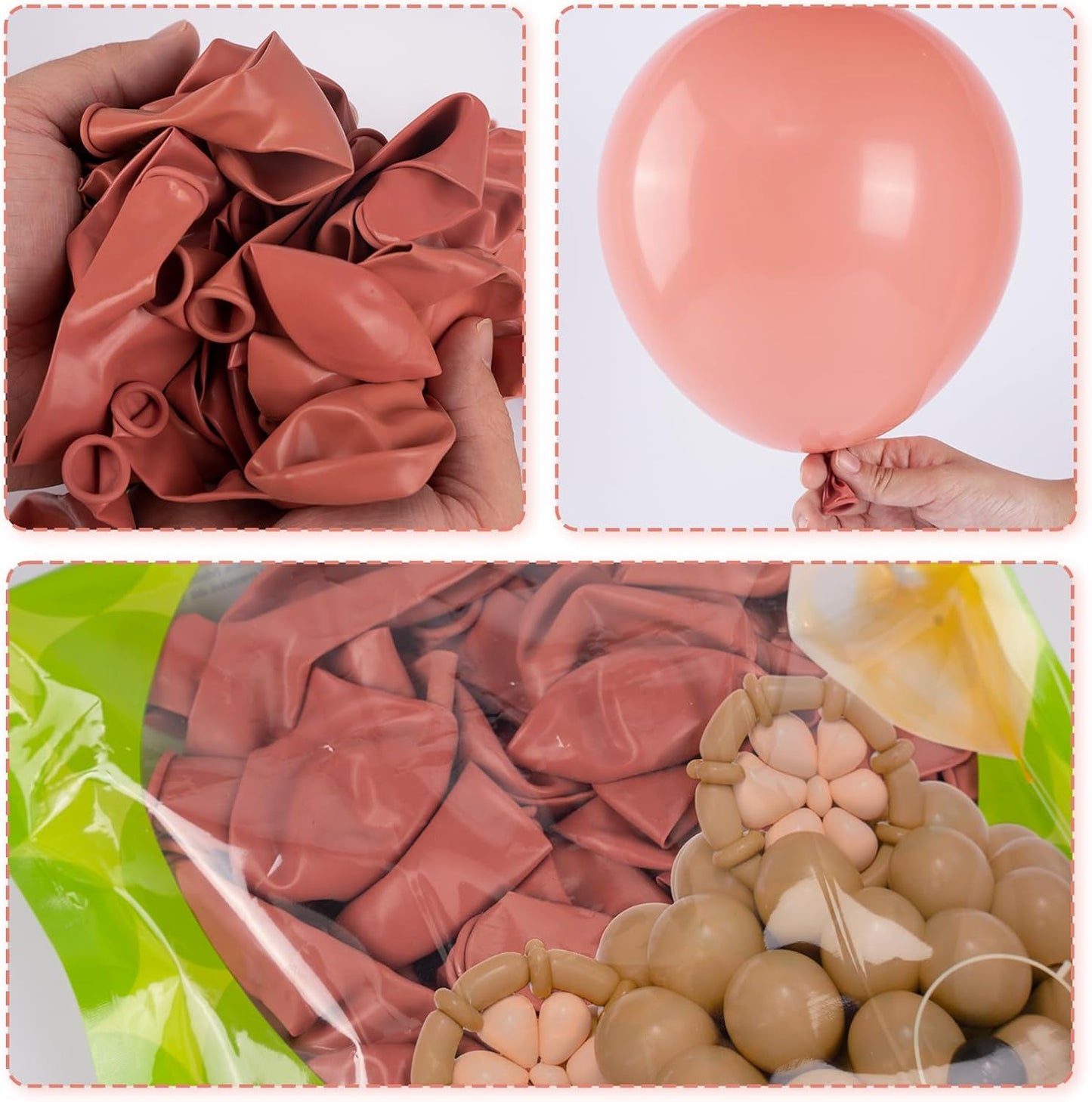 PartyWoo Dusty Pink Balloons - 50 Pcs 12 Inch Blush Rose Latex Helium Balloons for Baby Shower & Birthday Decor