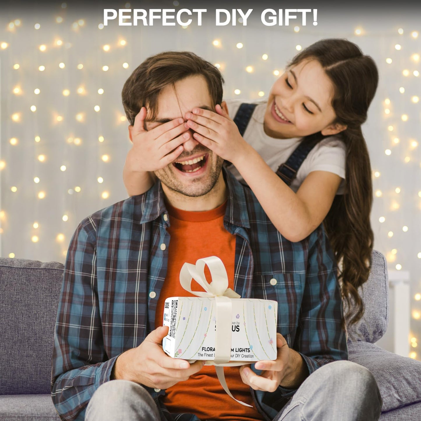 suddus DIY Curtain Lights Kit - 200 LED Fairy String Lights with 3D Butterflies & Silk Flowers, Remote Control 8 Modes USB Powered for Bedroom Wall to Wedding Backdrop (6.5x6.5ft Warm White)