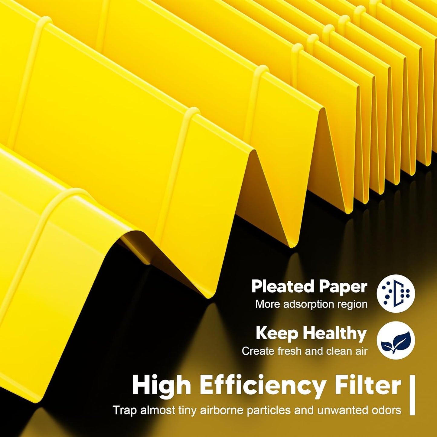 LEVOIT Vital 200S Pet Care Replacement Filter - High Efficiency Activated Carbon, 2 Pack, Yellow