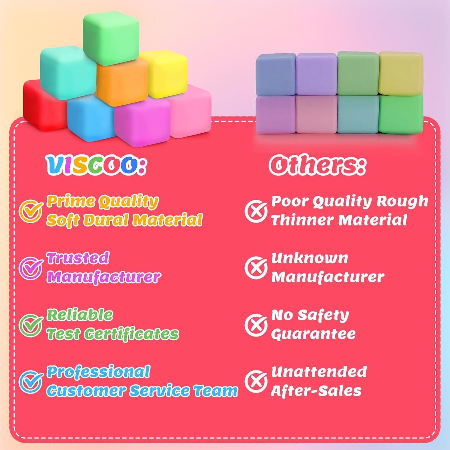 Skiennix 12 Pack Stress Cubes - Slow Rising Squishy Fidget Toys for Anxiety Relief | Soft & Stretchable