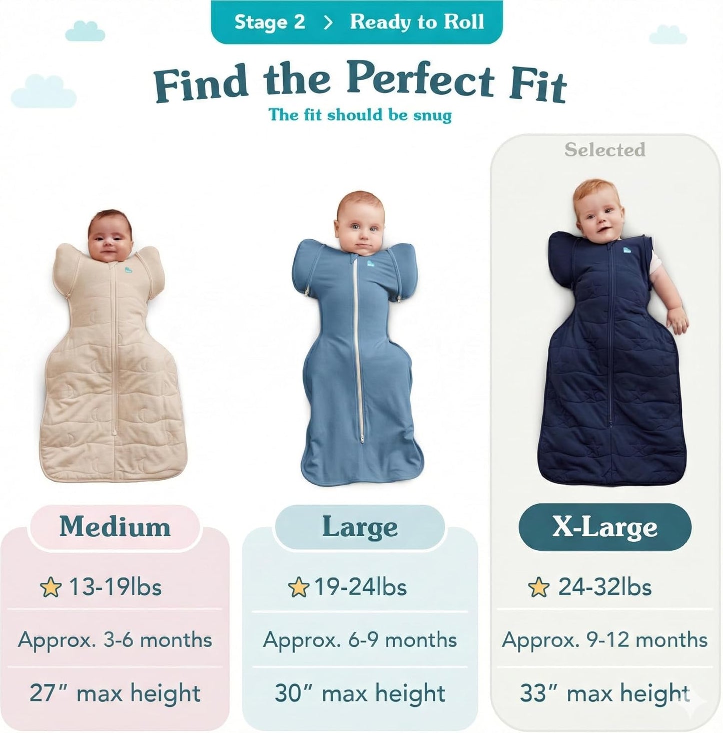 Love To Dream Swaddle UP Transition Bag - Warm 2.5 TOG for Safe Baby Transition to Arms Free