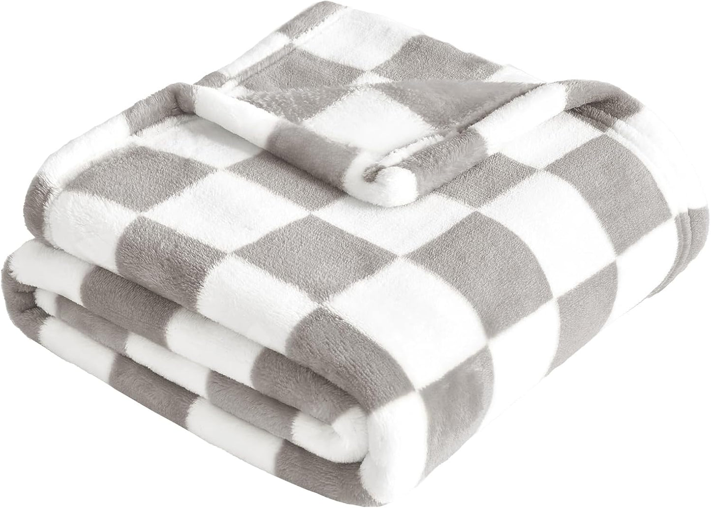 Yurhap Checkered Baby Blanket - Super Soft Fleece for Infants | Neutral Color, 30x40 Inch