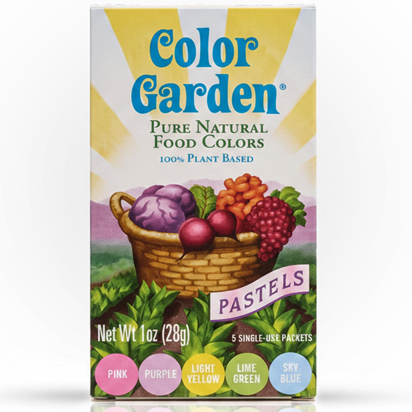 Color Garden Pure Natural Food Coloring, Pastels – 5 ct 1 oz | Plant-Based, Vegan, Non-Toxic Liquid Food Dye, Healthy Food Coloring