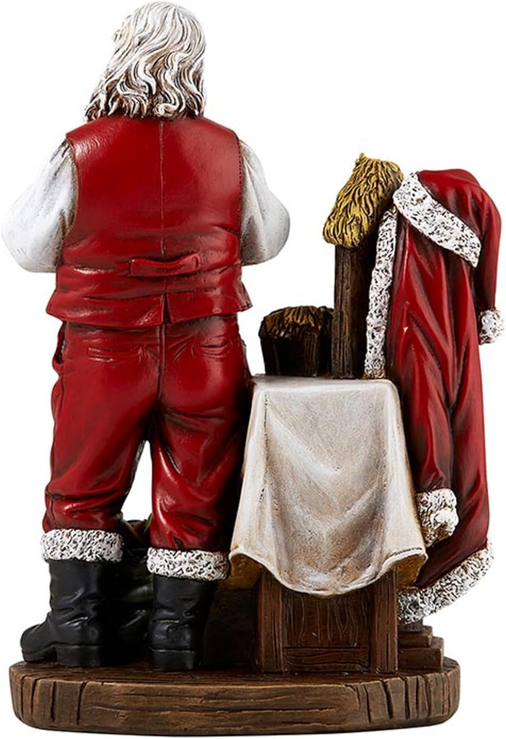 Religious Gifts Adoring Santa Claus with Infant Jesus Christ Rein Christmas Statue, 8 Inch