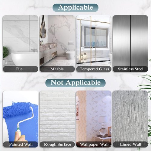 EAGMAK Transparent Shower Caddy - No Drilling Adhesive Soap Holder | 2-Pack Bathroom & Kitchen Storage