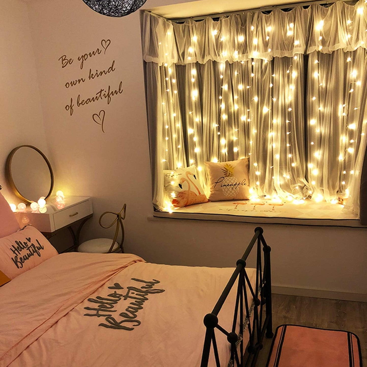 Skiennix LED String Lights - 300 Waterproof Lights with 8 Modes | USB Powered for Christmas & Home Decor (9.8ft x 9.8ft, White)