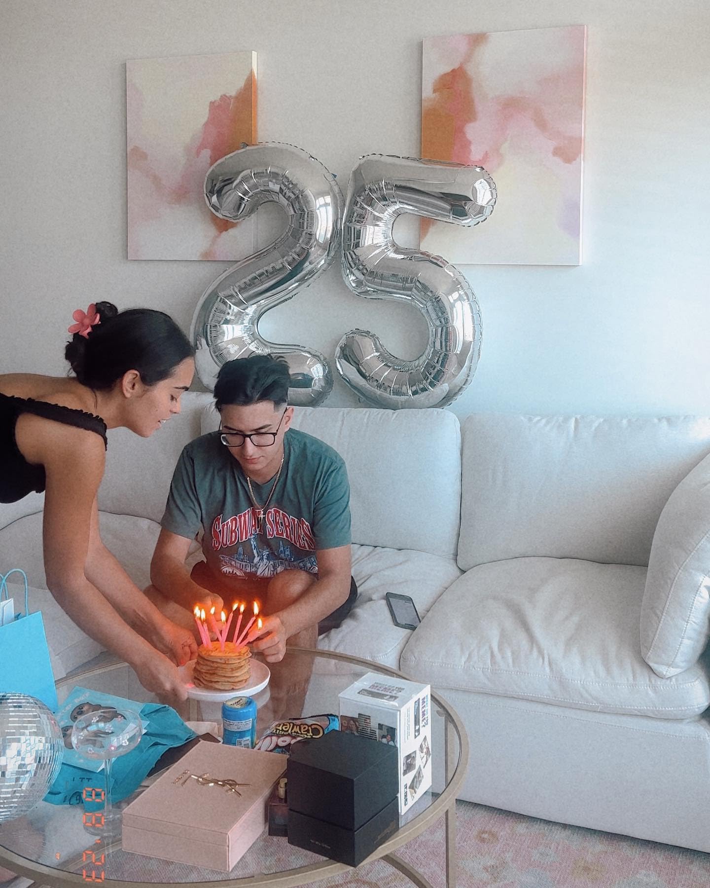 Silver Number 25 Balloon 40 inch, 25 Number Balloons, 25th Silver Birthday Decorations, 25 Year Old Women Men Silver Party Supplies