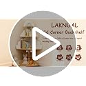 LAKNUAL Cloud Bookshelf for Kids - Space-Saving Montessori Corner Bookcase