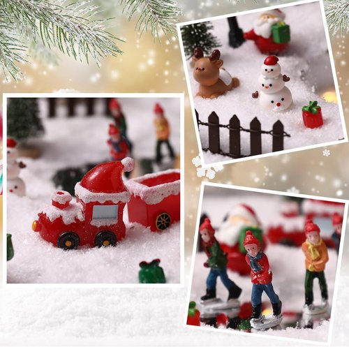 Colingmill 29-Piece Christmas Ski Village Figures Set - Miniature Ice Skating Rink Accessories for Holiday Decor