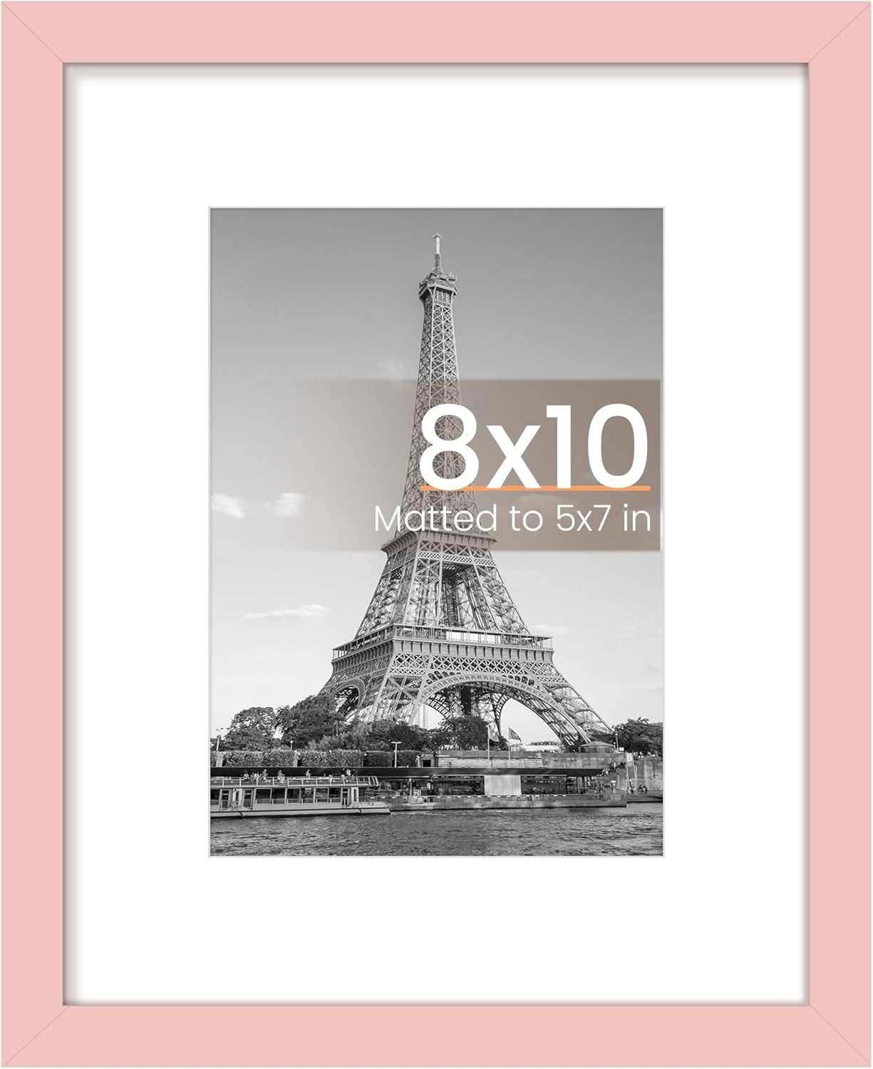 Upsimples 8x10 Picture Frame - Versatile Display for 5x7 or 8x10 Photos | Pink, 1 Pack