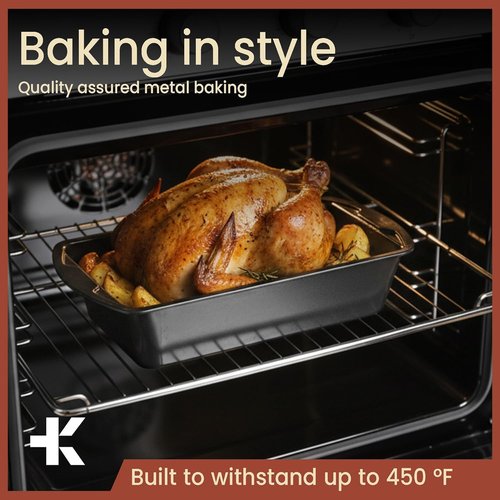 BAKKENMASTER Swiss Loaf Pan Set | 4-Piece Nonstick Carbon Steel Bakeware for Perfect Bread & Cakes