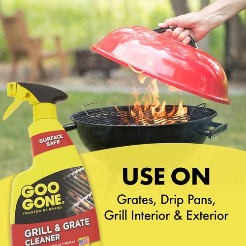 Goo Gone Grill Cleaner Spray - Powerful Degreaser for BBQ Grates & Racks | 24 Ounce (2 Pack)
