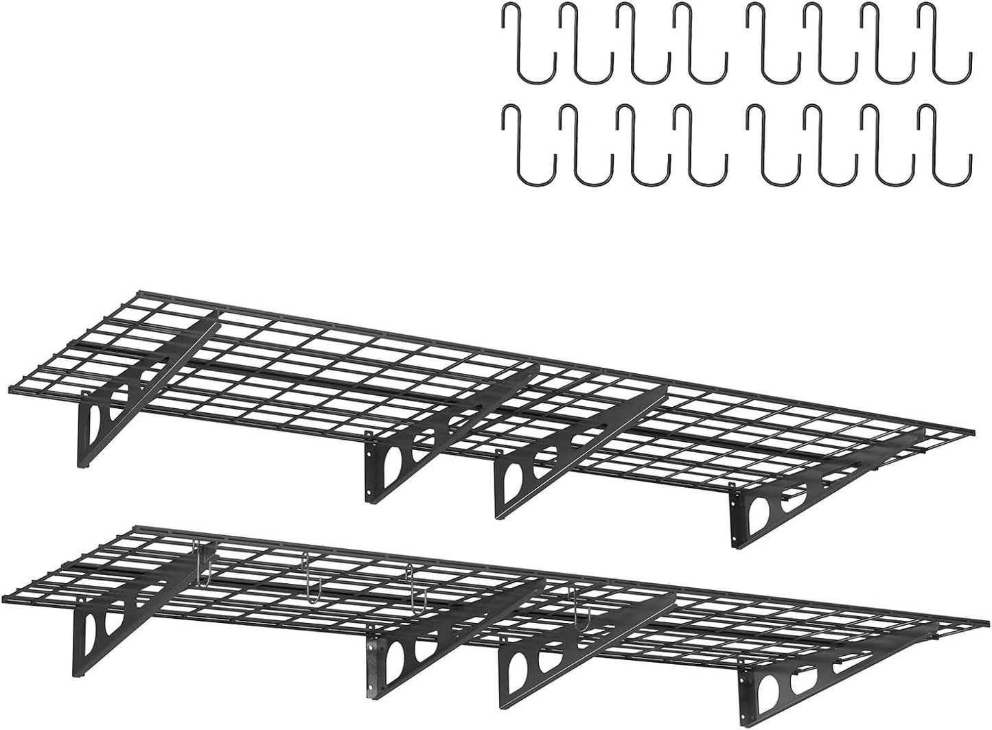 Skiennix Garage Wall Shelving - Durable 3x2 Storage Solution | 4 Pack for Organized Spaces