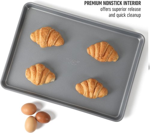 Calphalon Titan Steel Core Nonstick Cookie Sheet - 12 x 17 Inch, Durable & Easy to Clean