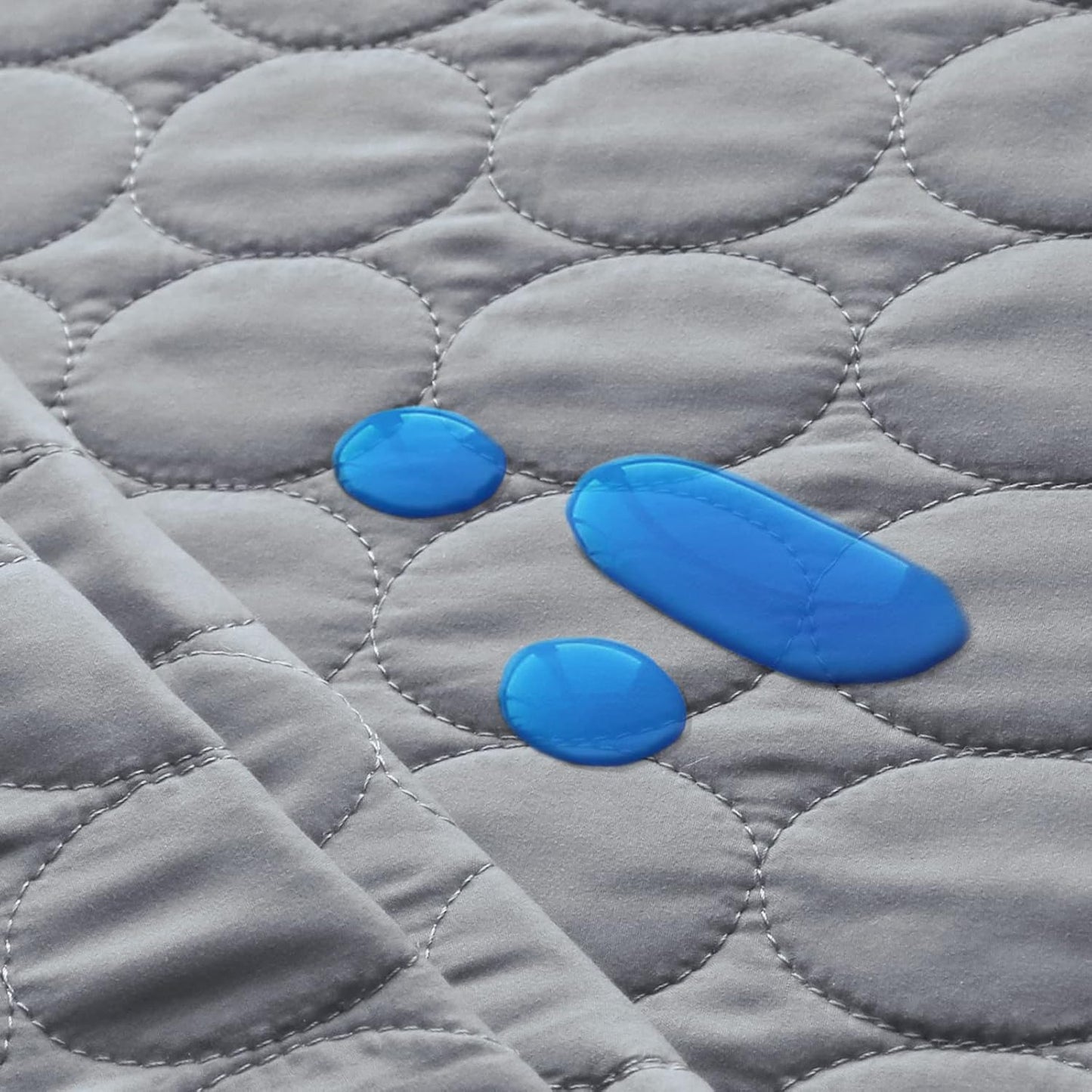 Skiennix Crib Mattress Protector Sheets - Waterproof Quilted Pad Cover for Baby & Toddler Beds | Grey & Pink, 52” x 28”