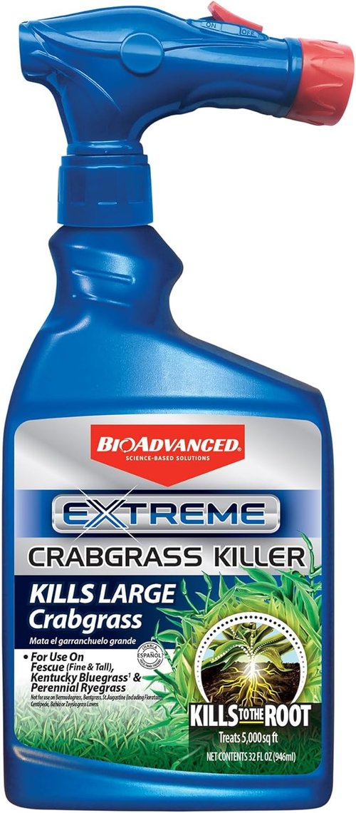 BioAdvanced Extreme Crabgrass Killer - Ready-to-Spray Formula for 5,000 Sq Ft Coverage, 32 oz