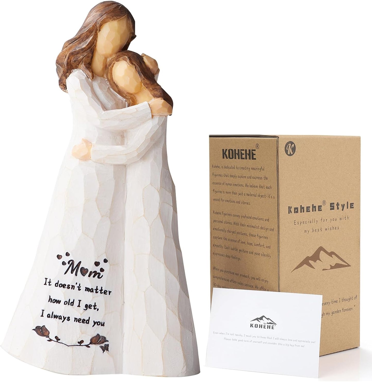 Kohehe Handmade Figurine Gift for Mom - Meaningful 5.5" Birthday & Mother's Day Present