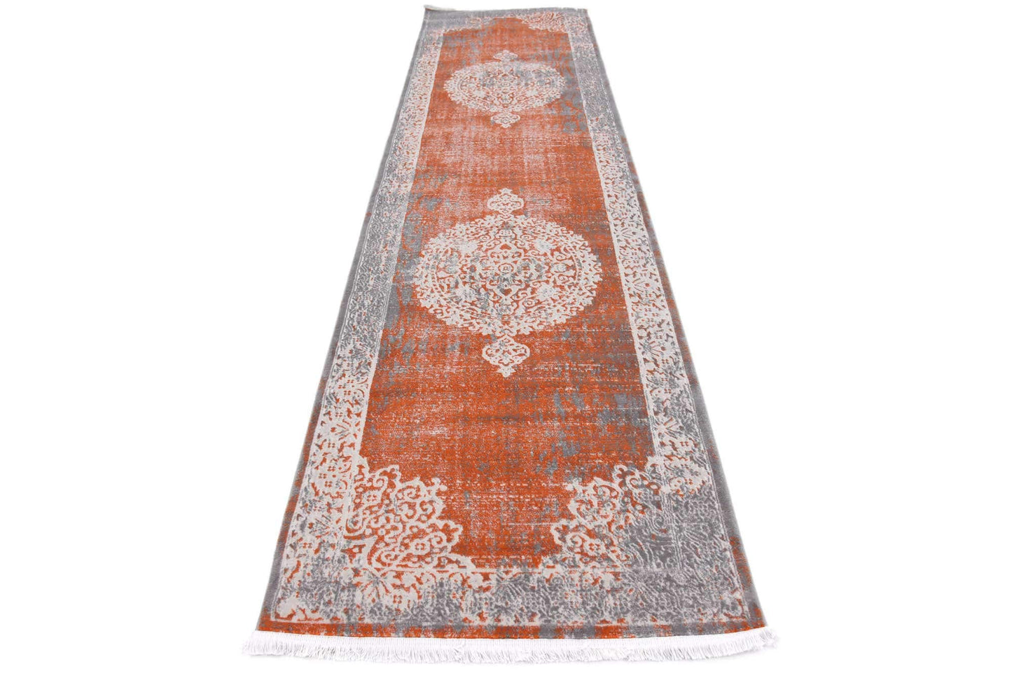 Unique Loom New Classical Collection Area Rug - Olwen (2' 7" x 10' Runner, Terracotta/ Gray)