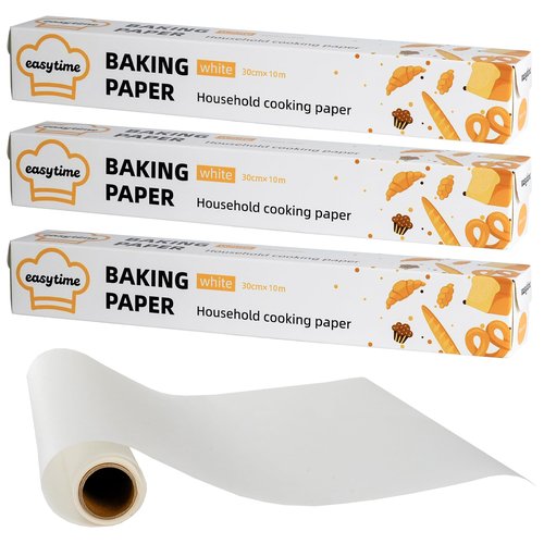 DTFMZOV Parchment Paper Roll for Baking 12in x 98ft, 3 Pack of 12in x 32.8FT, Parchment Paper Built-in Metal Cutter, Non-Stick for Baking, Grilling, Air Fryer, Meal Prep, Pans and Oven