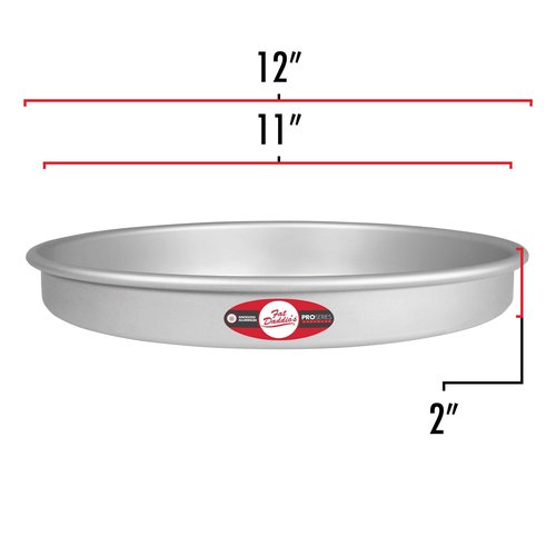 Fat Daddio's Round Cake Pan, 11 x 2 Inch, Silver