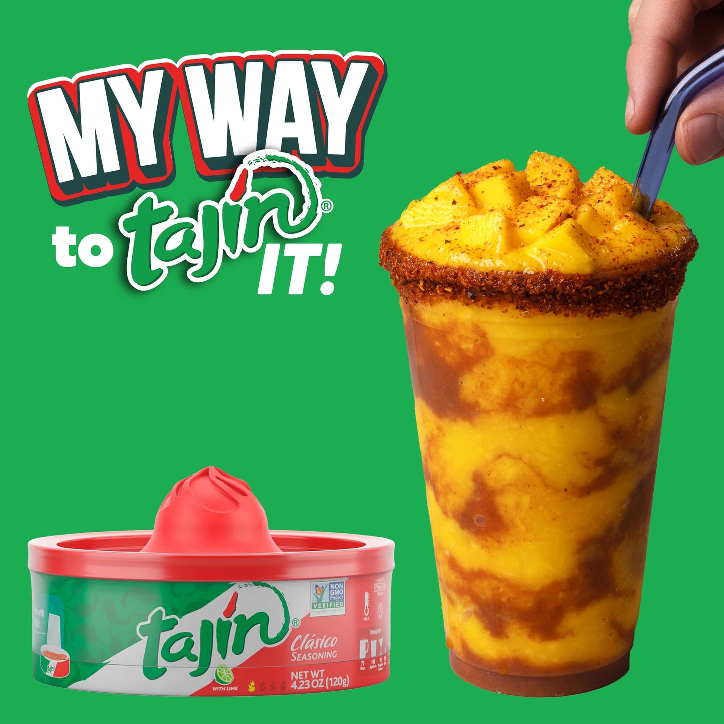 Tajin Clásico Rimmer, Mexican Chili Lime Spice Blend for Margaritas, Micheladas, Cheladas, Palomas, Bloody Marys, Beer, and Cocktails, Zesty Flavor Enhancer, 4.23 oz (Pack of 1)