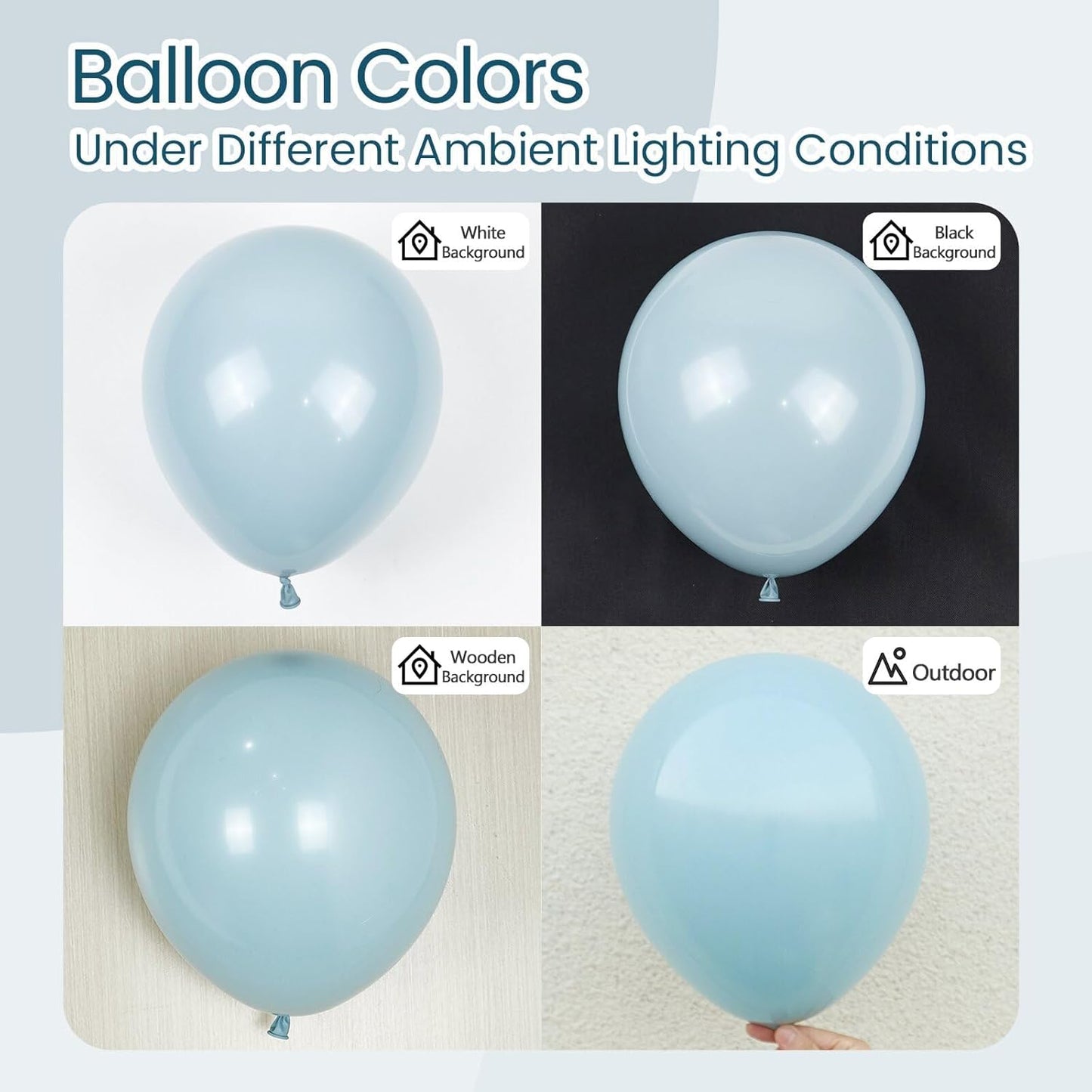 Regine Switzerland Dusty Blue Balloons - 12 Inch Slate Blue | 50 Pack for Bridal Shower & Baby Reveal