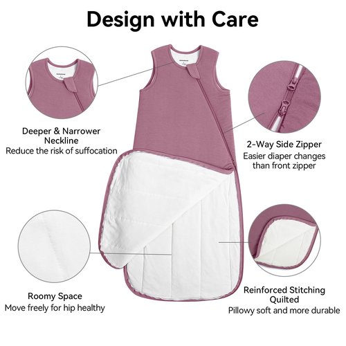 BubblePanda Modal Sleep Sack 12-18 Months 1.0 Tog Super Soft Toddler Sleep Sack for Babies 2-Way Zipper Baby Wearable Blanket
