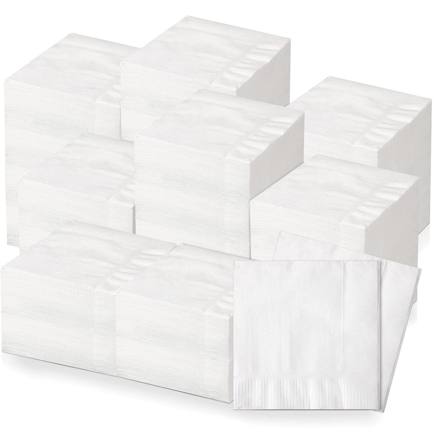Kisston 2000 Count Cocktail Napkins Bulk White Cocktail Napkins Paper 1 Ply Folded Bulk for Kitchen Wedding Beverage Hand Towel Paper for Restaurants Bar Party