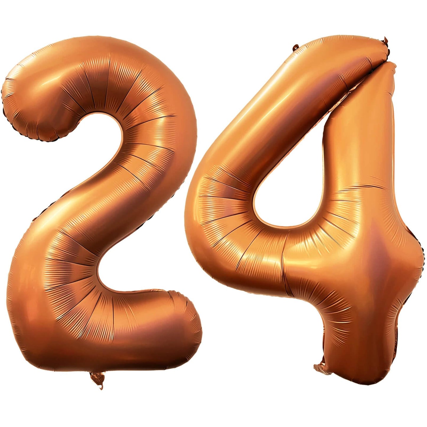 Number 24 Orange Balloons 40 Inch Giant Orange 24 or 42 Number Foil Helium Balloons for 24th Orange Birthday Party Supplies 42th Anniversary Events Decorations