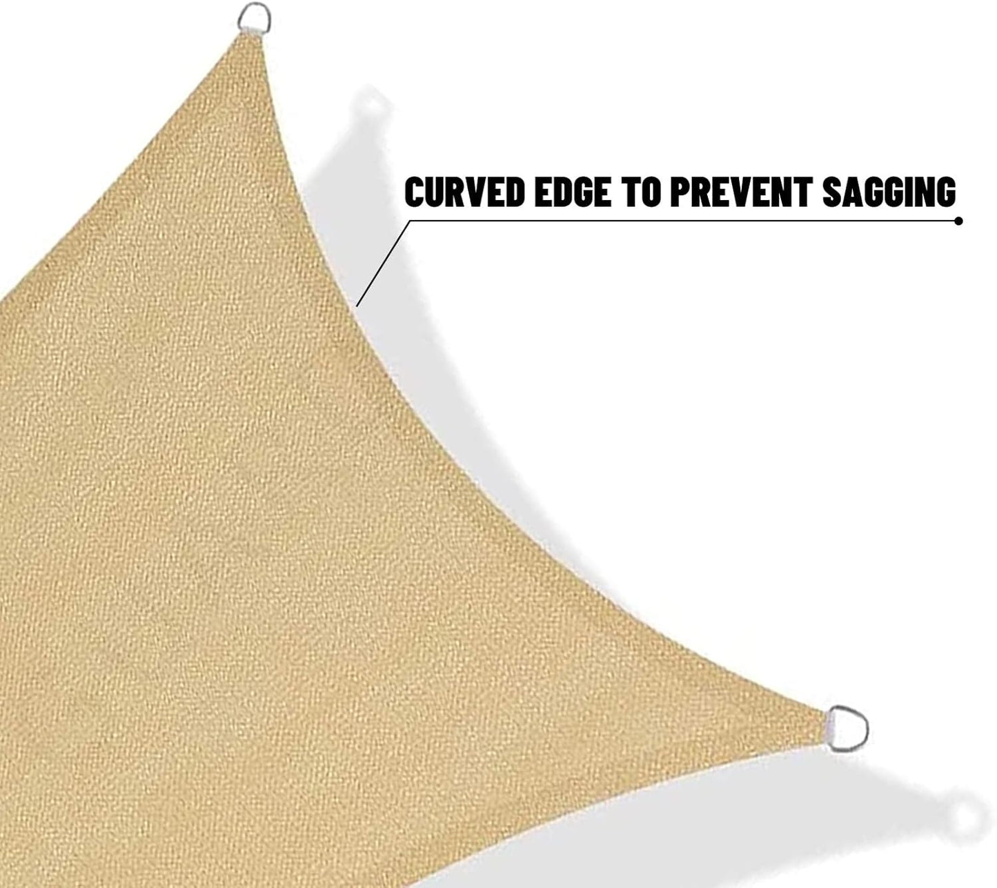 SUNNY GUARD Sun Shade Sail - 10' x 13' Rectangle Sand UV Block for Backyard, Patio & Garden