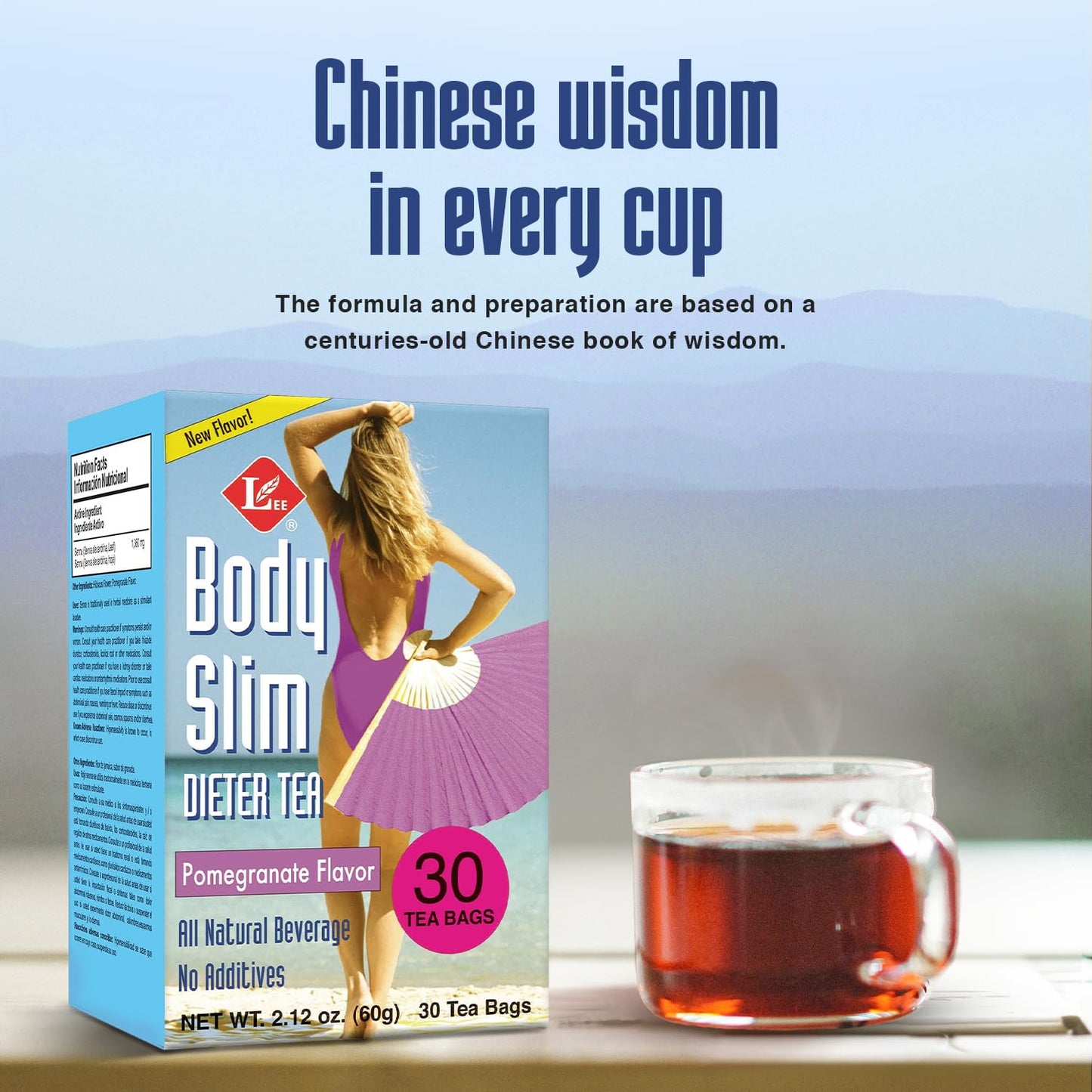Uncle Lee’s Body Slim Dieters Tea, Detox & Slimming Tea, Senna, Bitter Orange, Cinnamon Flavor & Chicory Root, Natural Laxative, Caffeine-Free Herbal Tea Bags, 30 Count Ea (Pack of 6)