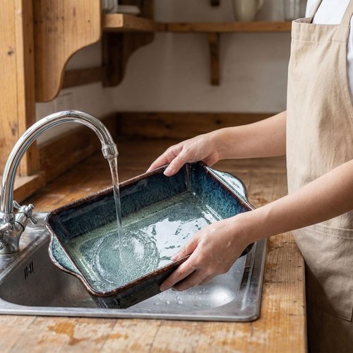 **Regine Switzerland Ceramic Casserole Baking Dish - 2 Quart Oven Safe Bakeware | Durable Lasagna Pan, 10 x 8 Inch**