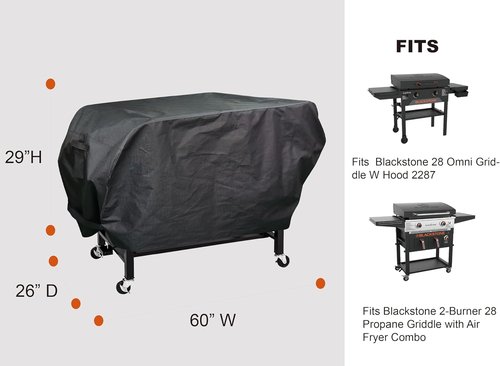 Blackstone RPET Fabric Griddle Cover - Durable Protection for 28" Griddles with Hood