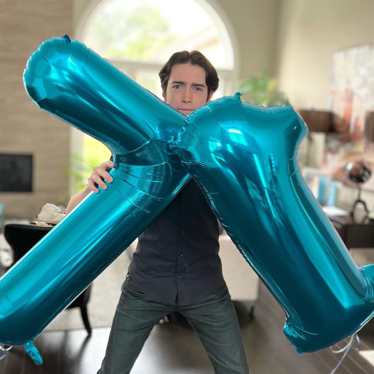 Light Blue Number 9 Balloon 40 Inch, 9th Birthday Party Decorations for Children, Giant 9 Foil Balloon for Party Supplies