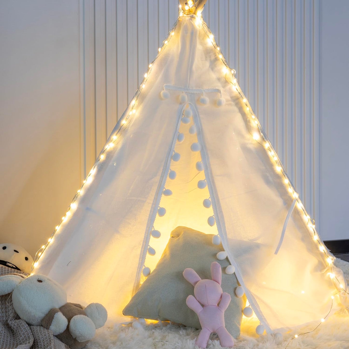 PCORES 2Pack Warm White Fairy Lights Battery Operated with Timer, Waterproof 33FT 100LED String Lights Indoor Outdoor, Copper Wire Fairy Lights for Bedroom, Christmas, Parties, Wedding