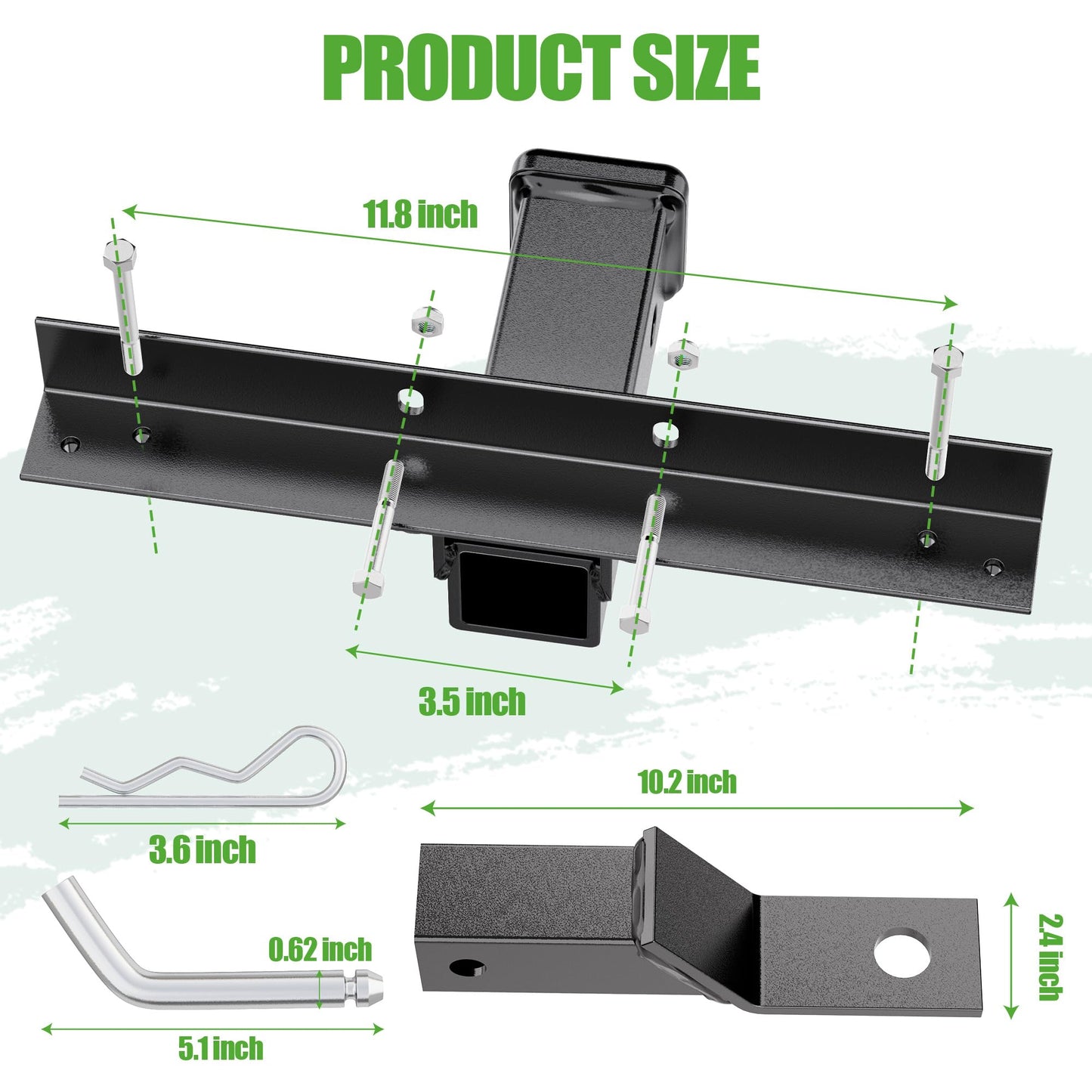 10L0L Golf Cart Bumper Hitch for Yamaha Drive G14 & G29 Golf Cart Models