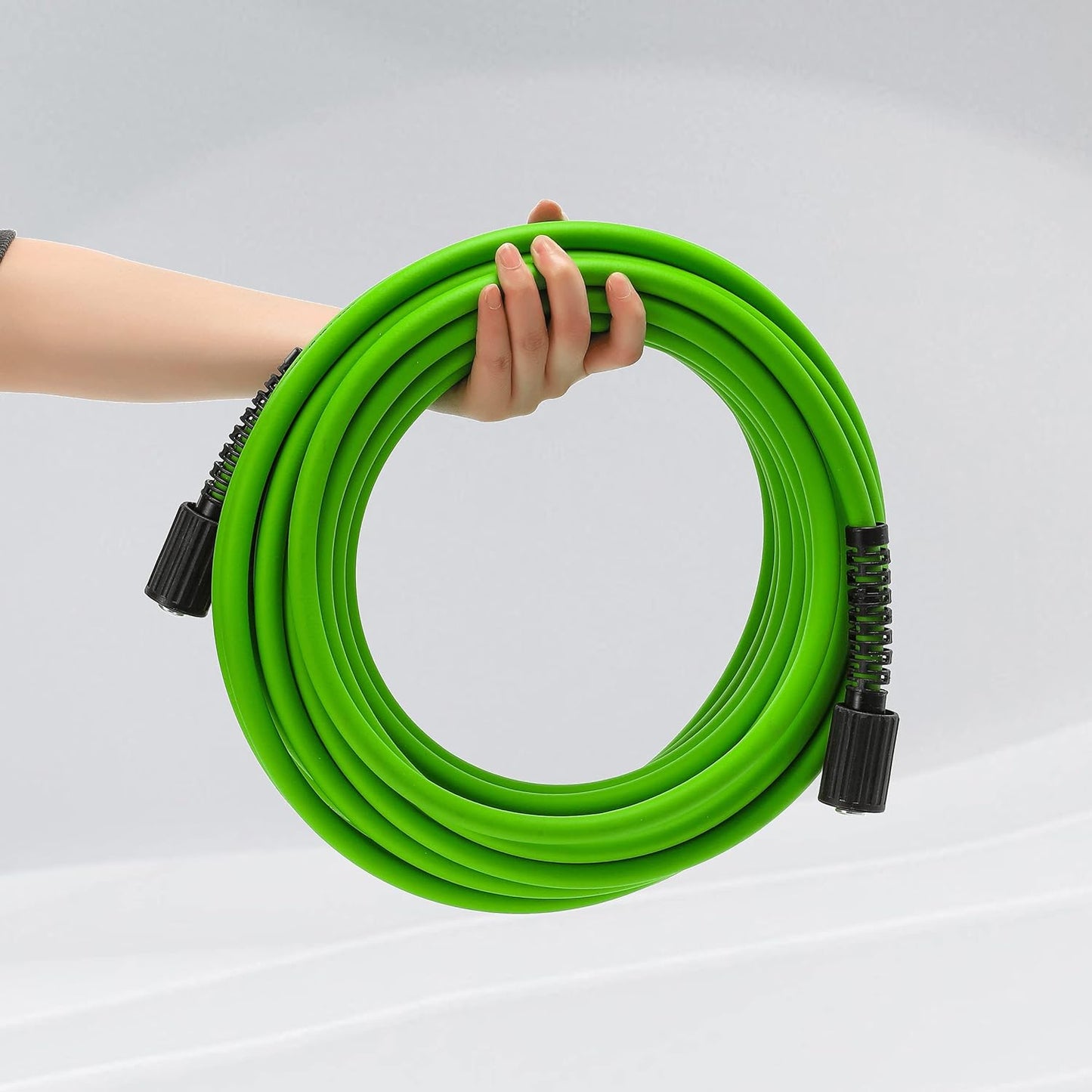 PWACCS Pressure Washer Hose - 50 FT Kink Resistant High-Pressure Extension | Compatible with M22 Fittings, 3600 PSI, Green