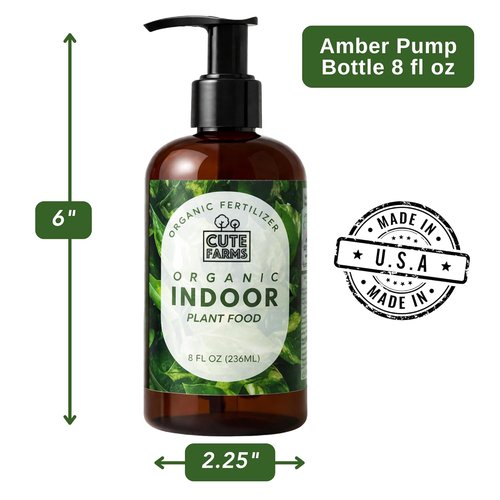 Cute Farms Organic Liquid Plant Food - All-Purpose Fertilizer for Houseplants & Outdoor Pots (8 oz)