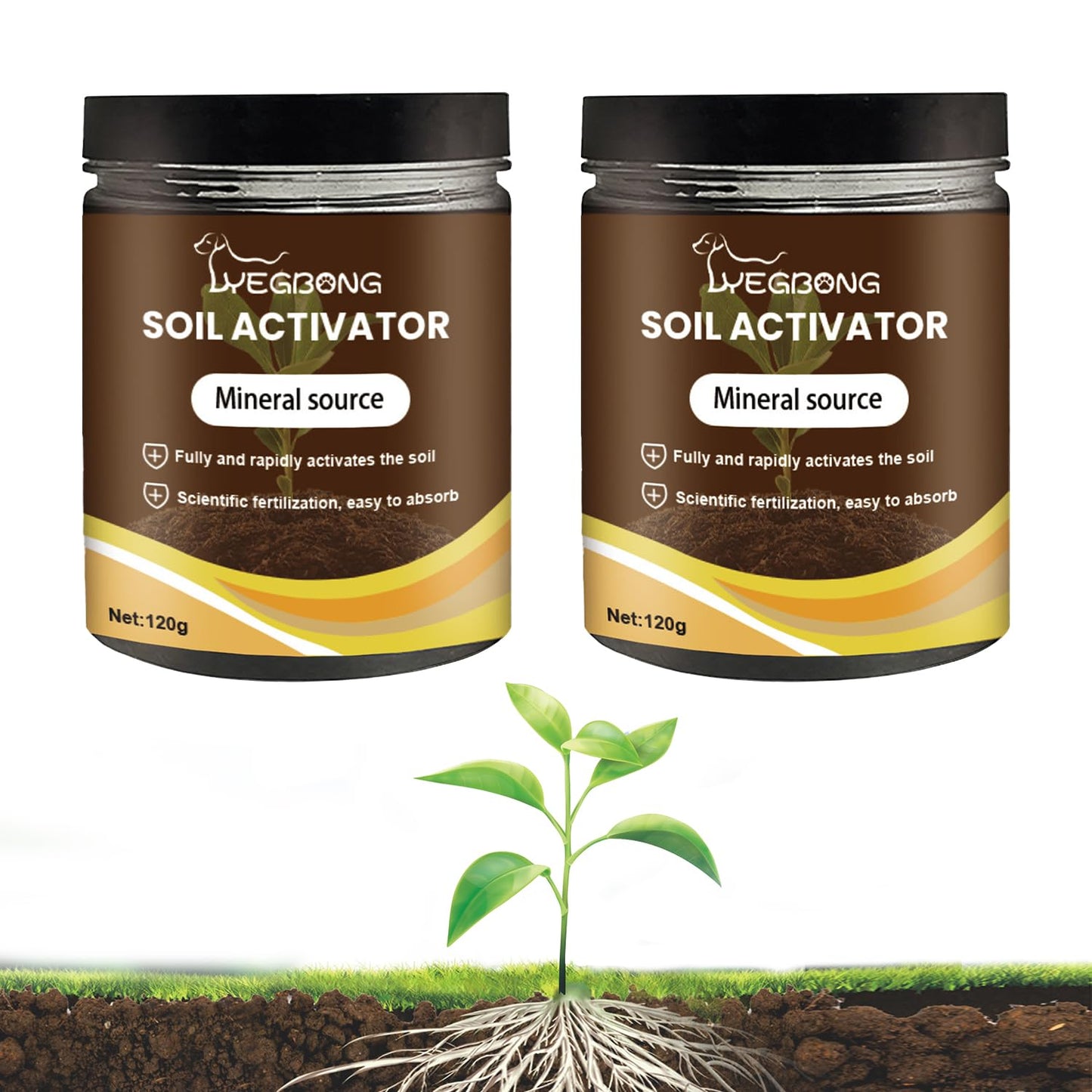 Nauticos Soil Activator - Organic Plant Fertilizer for Enhanced Growth | 2-Pack for All Plants