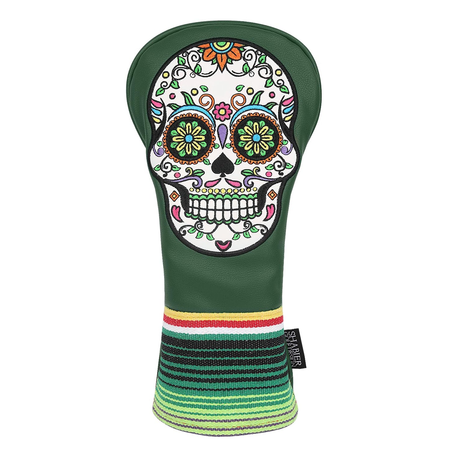 SHABIER Green Eyes Design Golf Headcover with Skull Design for Golf Club (Green, Hybrid)