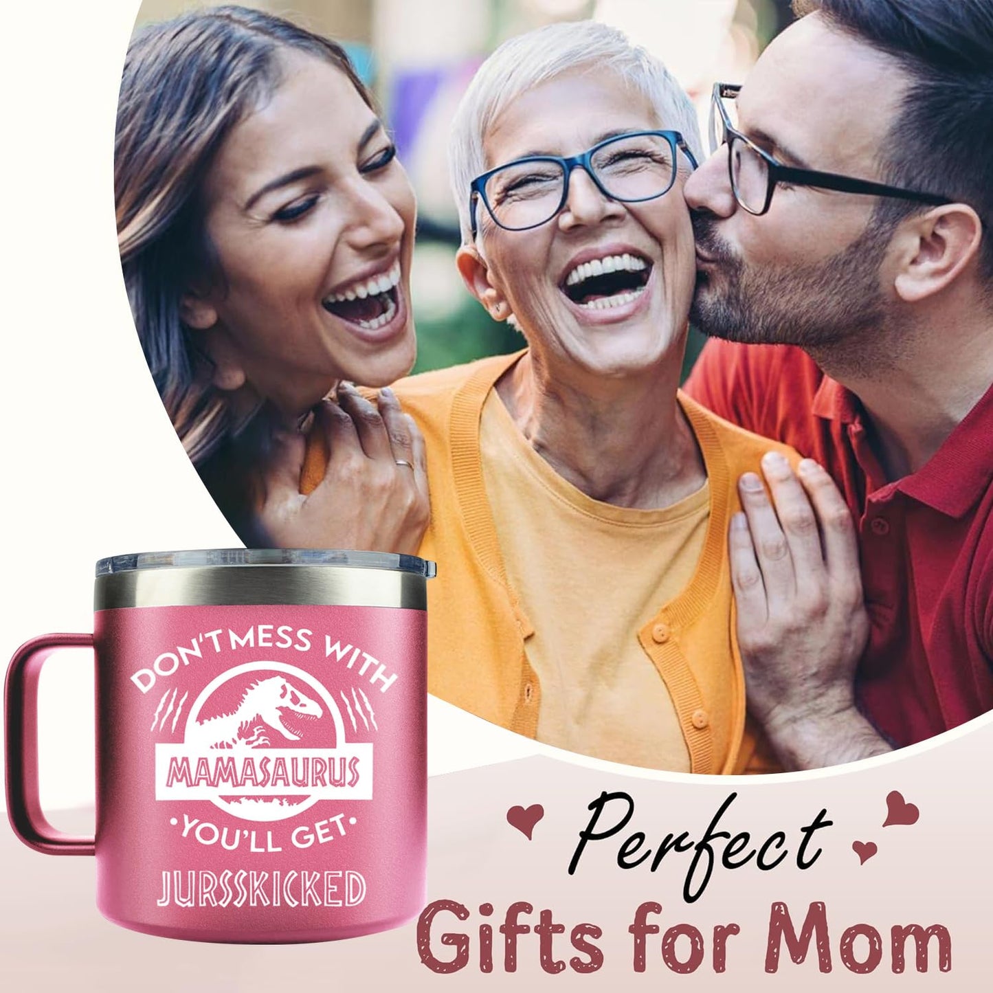 Gifts for Mom from Daughter, Son,Kids,Husband - Christmas Gifts for Mom,Wife,Women - Best Birthday Gifts for Mom,Mother - Mothers Day Birthday Gifts - Funny Gifts Ideas for Mom - 14 Oz Pink Tumbler