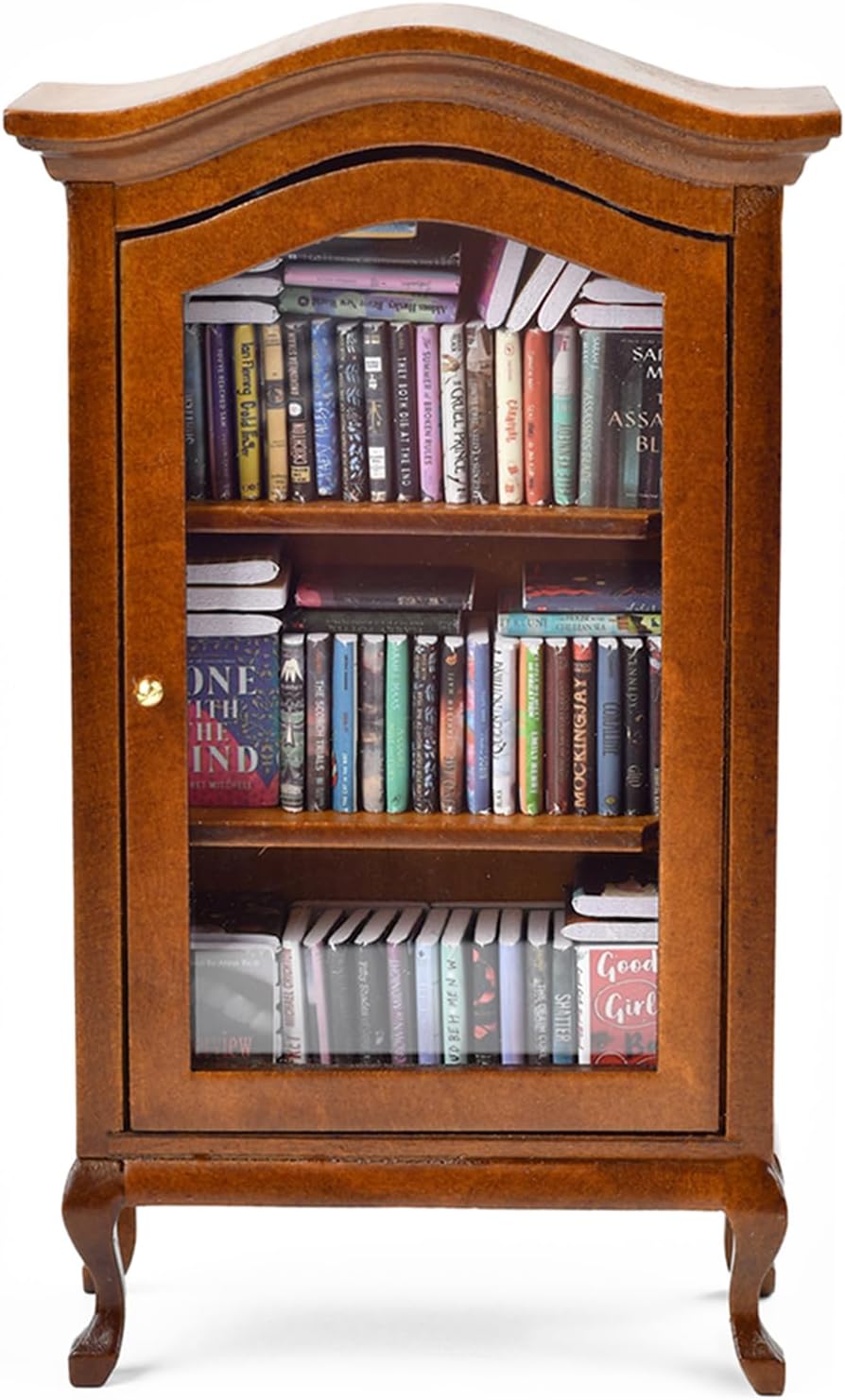 Skiennix Mini Bookshelf - Handcrafted with 100+ Unique Miniature Books | Perfect for Book Lovers